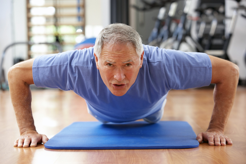 Old man in gym new arrivals