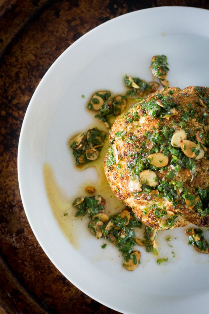 cauliflower with cilantro and garlic