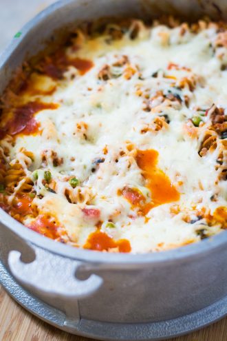 Healthy Homemade Pizza Casserole Recipe - Early To Rise