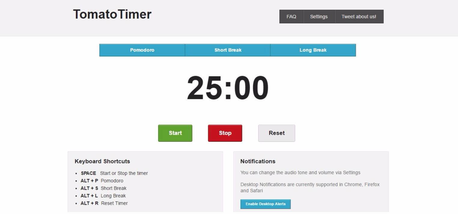 Time saver pomodoro app